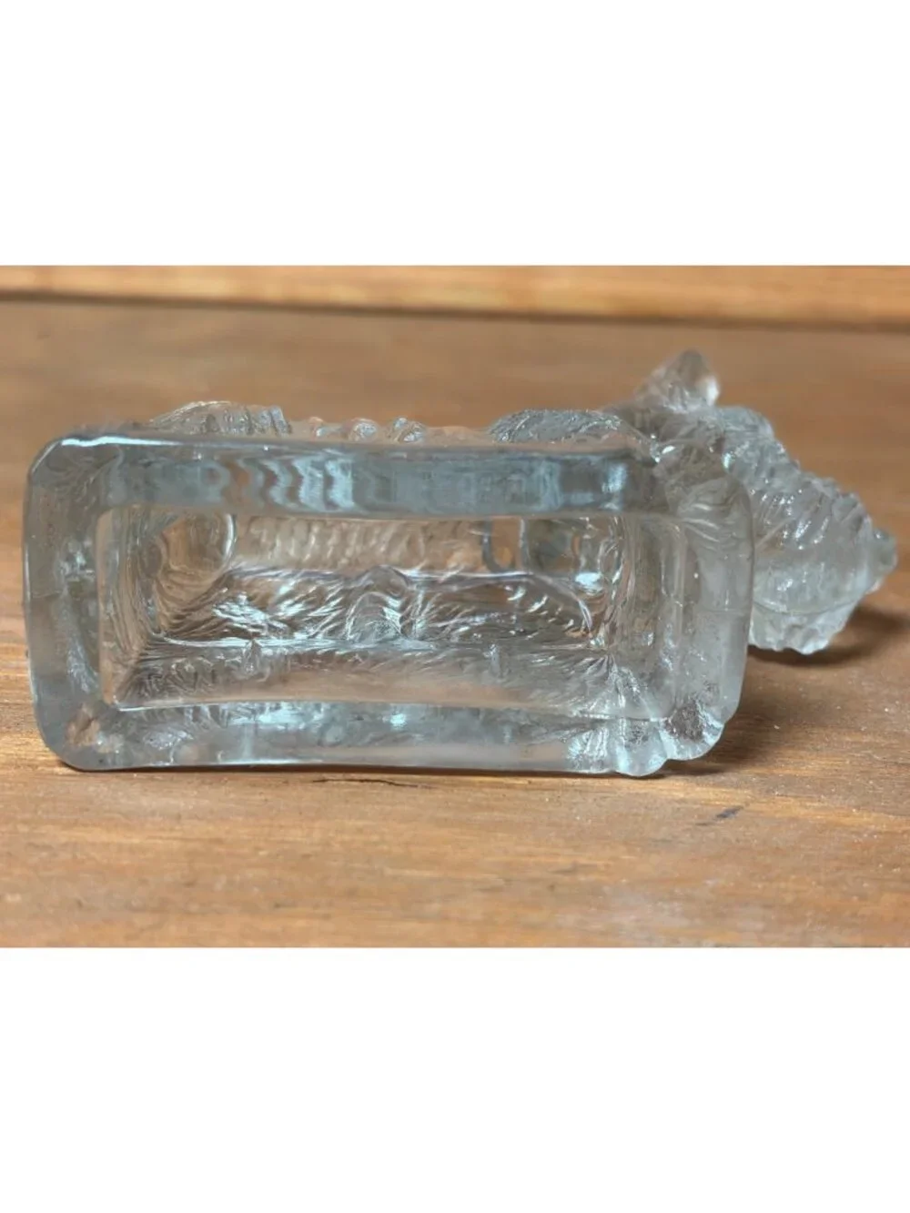 Vintage Clear Glass Scottie Dog Candy Container Figurine Scottish Terrier 1930s